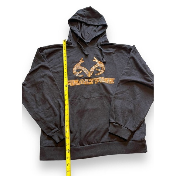 Realtree by Grooked Antler Kangaroo Pockets Logo  Hoodie Men's Black M - Picture 8 of 11